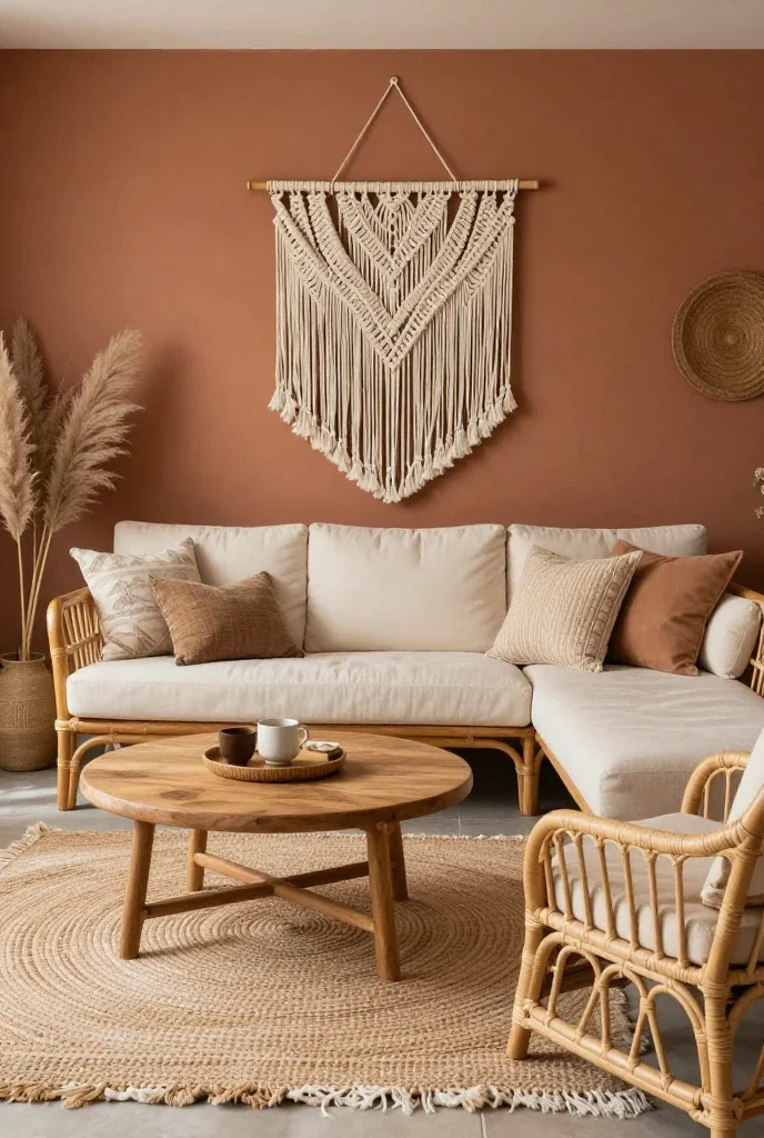 Minimalist living room with clean lines, neutral colors and Scandinavian styling.
