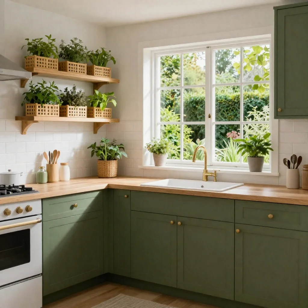Modern kitchen organization with elegant storage solutions and clean countertops.