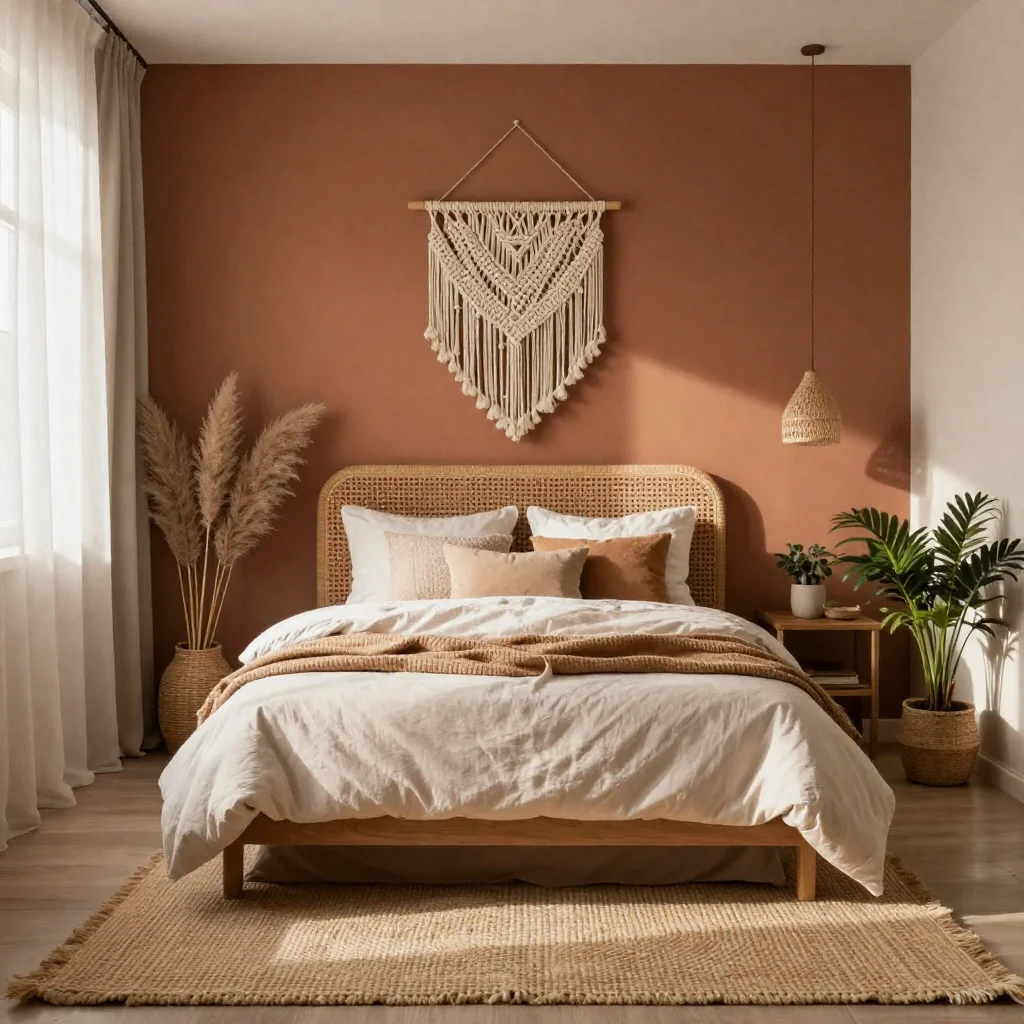 Wooden wall decor for bedroom