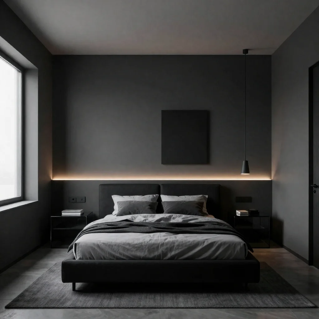 Stylish bedroom accent wall