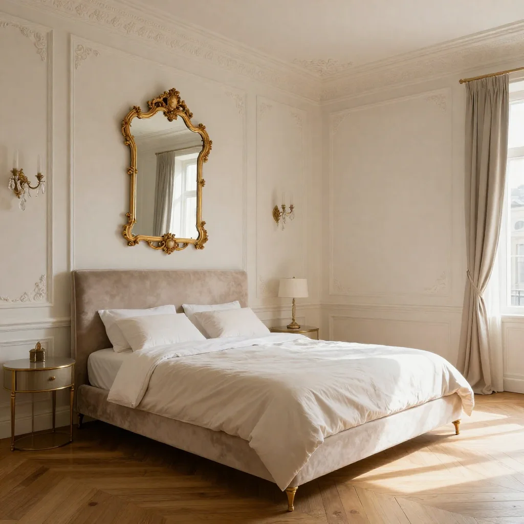 Elegant bedroom wall styling