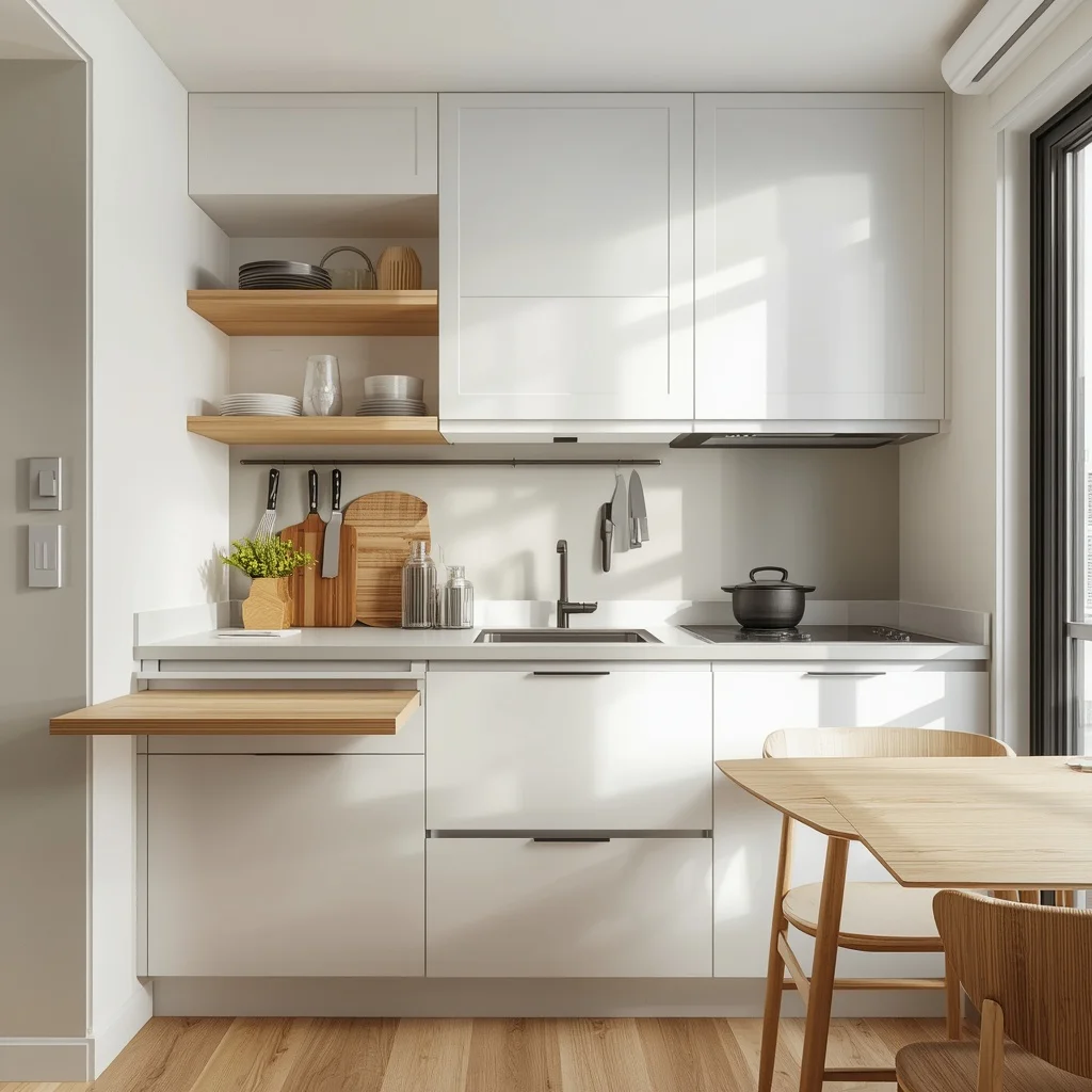 Modern kitchen pantry storage ideas with labeled containers and shelves.