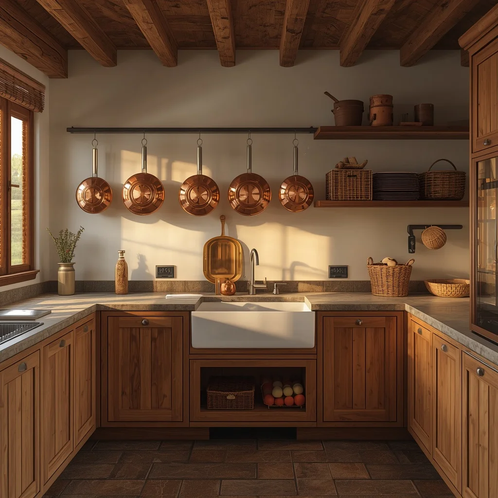Corner kitchen storage solution maximizing every inch of available space.